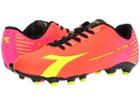 Diadora 7-tri Mg14 (flourescent Red/flourescent Yellow) Men's Soccer Shoes