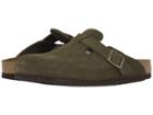 Birkenstock Boston Soft Footbed (unisex) (forest Suede) Clog Shoes