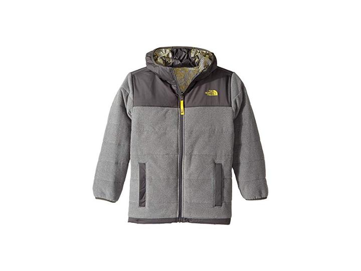 The North Face Kids Reversible True Or False Jacket (little Kids/big Kids) (tnf Medium Grey Heather/tnf Black (prior Season)) Boy's Coat