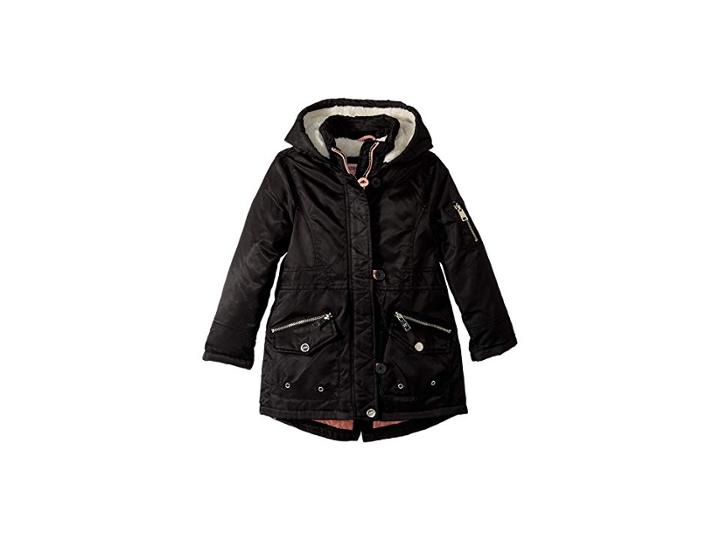 Urban Republic Kids Lupita Poly-twill Anorak Jacket (little Kids/big Kids) (black) Girl's Jacket
