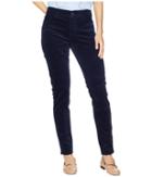 Chaps 21 Wale Stripe Cord Skinny Pants (dark Azure) Women's Casual Pants