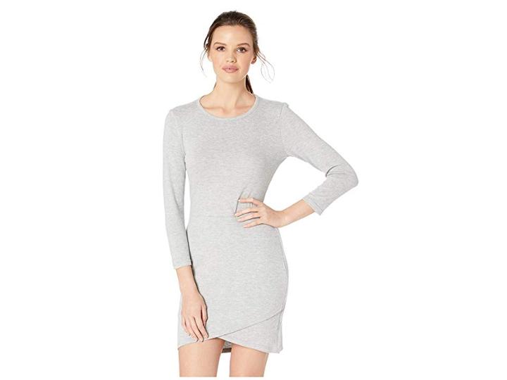Jack By Bb Dakota Brush Up On It Knit Dress (light Heather Grey) Women's Dress