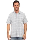 Royal Robbins Desert Pucker Plaid Short Sleeve Shirt (light Pewter) Men's Short Sleeve Button Up