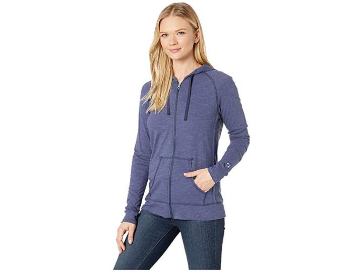 Champion Heathered Jersey Jacket (imperial Indigo Heather) Women's Coat