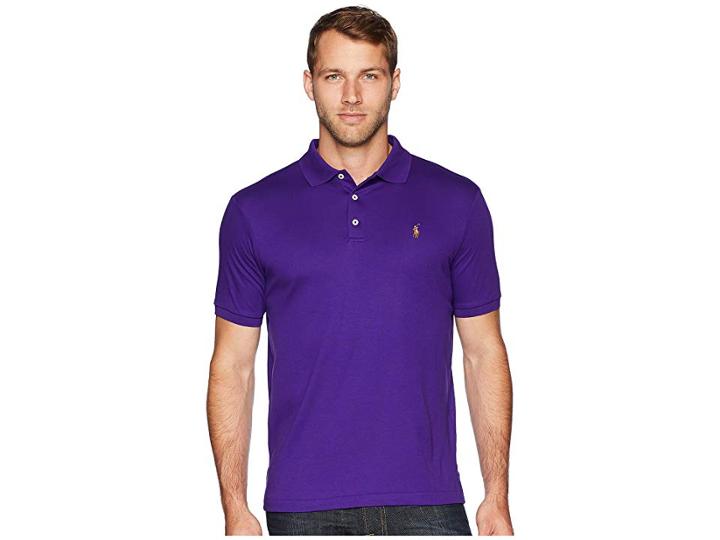 Polo Ralph Lauren Classic Fit Soft Touch Polo (chalet Purple) Men's Clothing