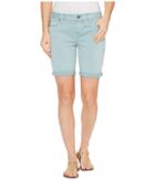 Liverpool Corine Walking Shorts Rolled-cuff In Stretch Peached Twill In Slate Blue (slate Blue) Women's Shorts