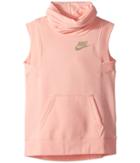 Nike Kids Nsw Modern Sleeveless Funnel Top (little Kids/big Kids) (bleached Coral/bleached Coral) Girl's Sleeveless