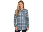 The North Face Long Sleeve Boyfriend Shirt (ink Blue Plaid (prior Season)) Women's Long Sleeve Button Up