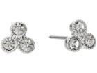 Lauren Ralph Lauren Social Set Triple Stone Stud Earrings (crystal/silver) Earring