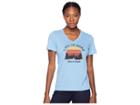 Life Is Good Keep It Simple Landscape Cool Vee (powder Blue) Women's T Shirt