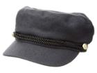 Hat Attack Emmy Cadet Cap W/ Interchangeable Rope Band (charcoal) Caps