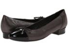 Ara Bria (brown Metallic/black Patent Toe) Women's Flat Shoes