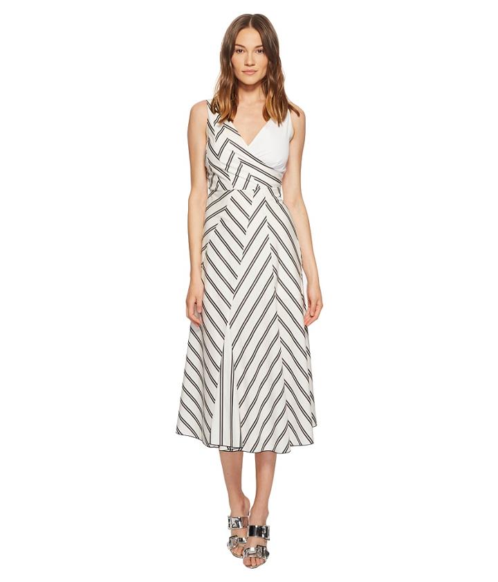 Sportmax Chevron Poplin Dress (black) Women's Dress