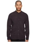 The Kooples Printed Shirt With A Classic Collar (navy) Men's Clothing