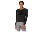 New Balance Chenille Brushed Crew Top (black) Women's Sweater