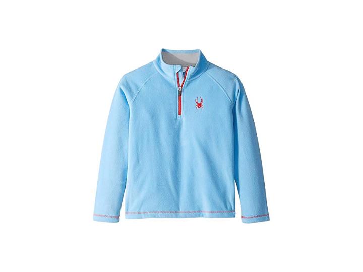 Spyder Kids Speed Fleece Top (big Kids) (blue Ice/hibiscus) Girl's Fleece