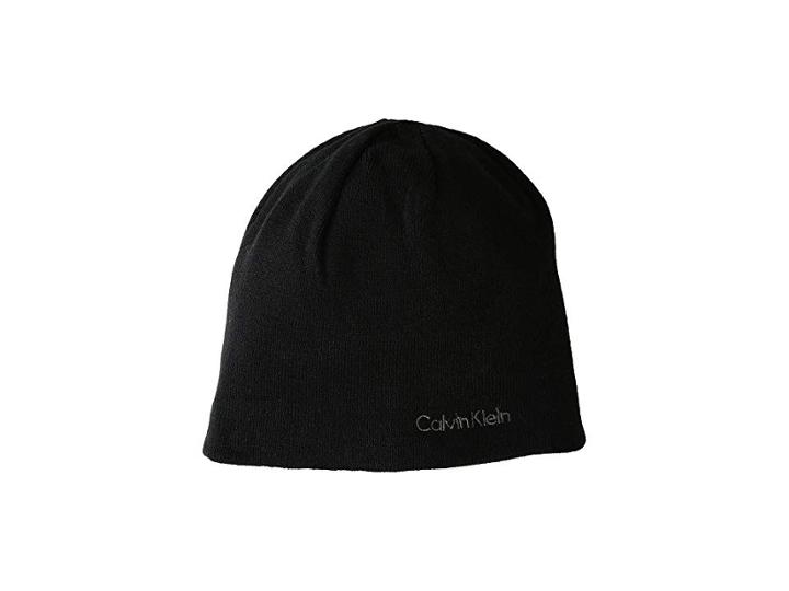 Calvin Klein Solid Reversible Hat (black) Knit Hats