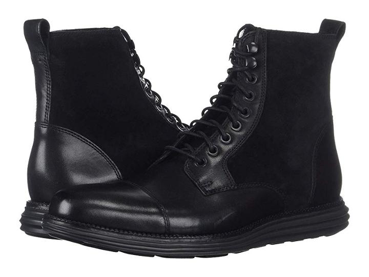 Cole Haan O.original Grand Cap Toe Boot Ii (black/black) Men's Boots