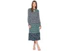 Michael Michael Kors Three Print Ellip Dress (true Navy/jewel Green) Women's Dress