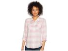 Pendleton Plaid Roll Sleeve Soft Shirt (zephyr Ombre) Women's Clothing