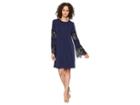 Michael Michael Kors Lace Inset Shirtdress (true Navy) Women's Dress