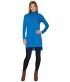 Karen Kane Turtleneck Hi-lo Sweater (blue) Women's Sweater