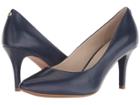 Cole Haan Gemma Logo Pump (marine Blue Leather) Women's Shoes
