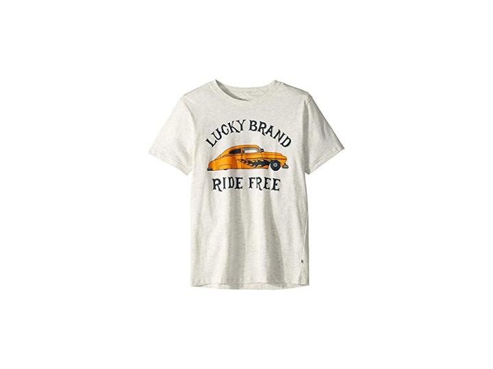 Lucky Brand Kids Ride Free (big Kids) (oatmeal Heather) Boy's T Shirt