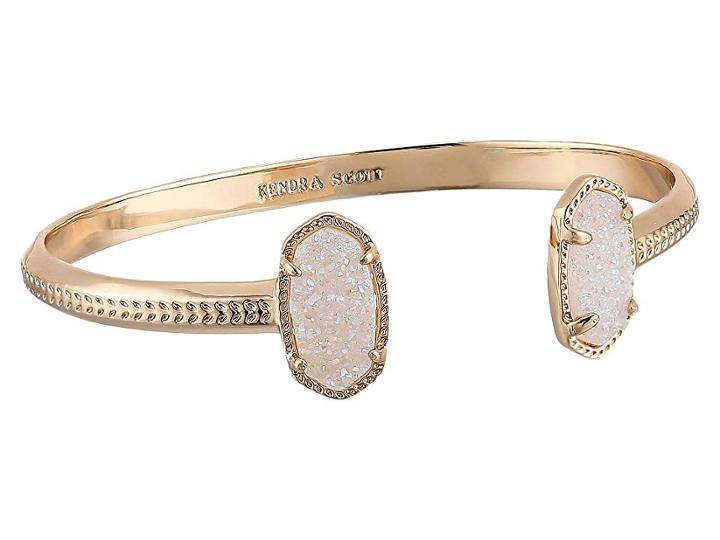 Kendra Scott Elton Bracelet (rose Gold Iridescent Drusy) Bracelet