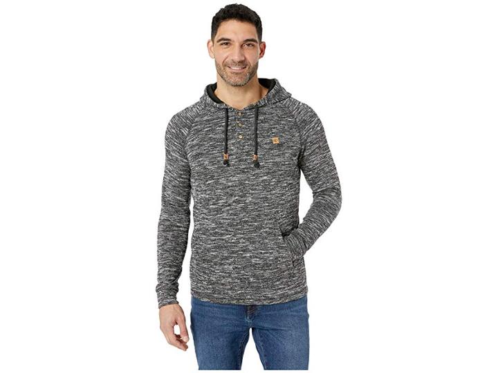 Tentree Irvin Hooded Henley (meteorite) Men's Sweatshirt