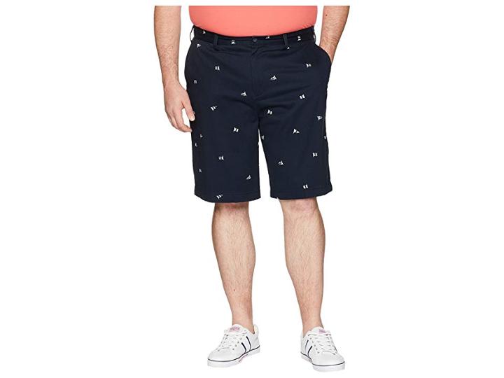 Nautica Big & Tall Big Tall Printed Flag Shorts (true Navy) Men's Shorts