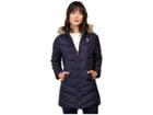 U.s. Polo Assn. Faux Fur Trimmed Parka Jacket (evening Blue) Women's Coat