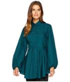 Free People All The Time Tunic (dark Turquoise) Women's Blouse