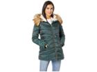 Jessica Simpson Quilted Hooded Jacket W/ Tie Waist (forest Green) Women's Coat