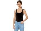 Juicy Couture Stretch Velour Bodysuit (pitch Black) Women's Jumpsuit & Rompers One Piece