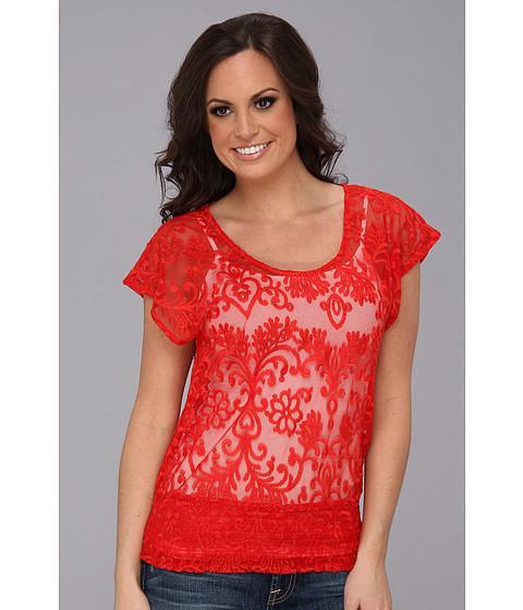 Ariat Medallion Top (fiery Red) Women's Short Sleeve Pullover