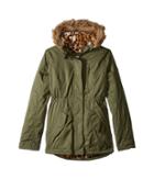 Urban Republic Kids Cotton Twill Jacket W/fur Trim (little Kids/big Kids) (olive) Girl's Coat