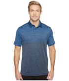 Under Armour Golf Ua Coolswitch Upright Stripe Shirt (blackout Navy/academy/graphite) Men's Clothing