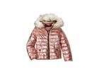 Urban Republic Kids Lana Metallic Foil Puffer Jacket W/ Colored Faux Fur (little Kids/big Kids) (rose) Girl's Jacket