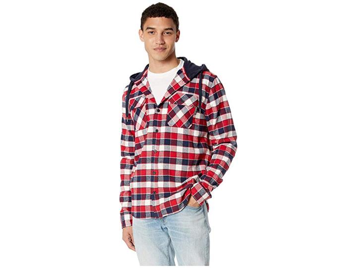 Dc Runnels Long Sleeve (tango Red) Men's Clothing