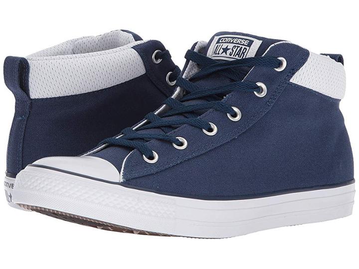 Converse Chuck Taylor(r) All Star(r) Street Mid (navy/navy/white) Men's  Shoes