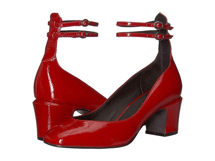 Free People Lana Block Heel (red) Women's 1-2 Inch Heel Shoes