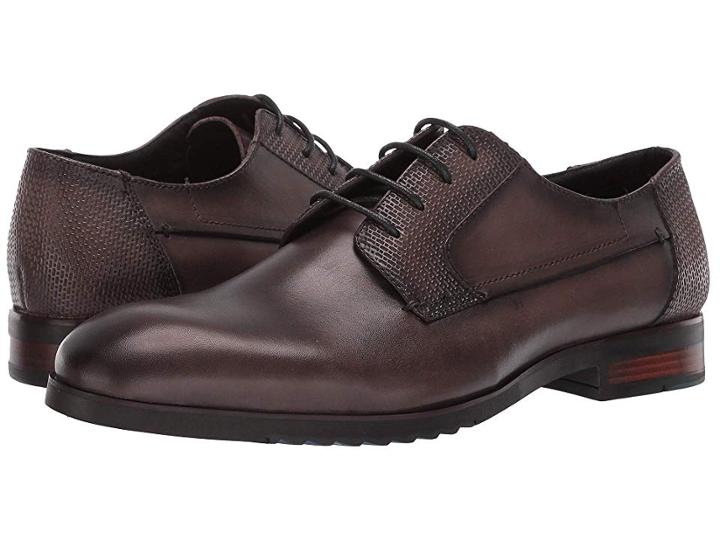 Steve Madden Lansing (dark Grey) Men's Lace Up Cap Toe Shoes