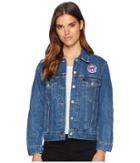 Levi's(r) Womens Chicago Cubs Patch Trucker Jacket (dark Blue) Women's Coat