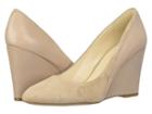 Nine West Daday Dress Wedge (barely Nude/barely Nude Isa Kid Suede/dress Calf) Women's Wedge Shoes