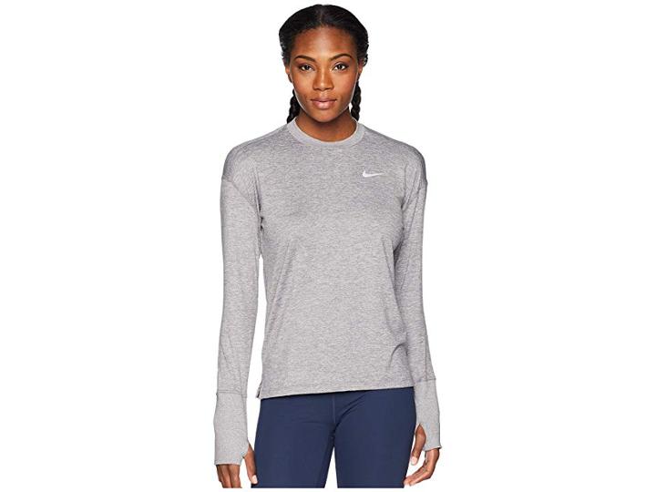 Nike Element Crew Top (gunsmoke/atmosphere Grey/heather) Women's Long Sleeve Pullover