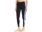 Champion Fashion Tights 7/8 Novelty Blocking (black/seven Seas Blue) Women's Casual Pants