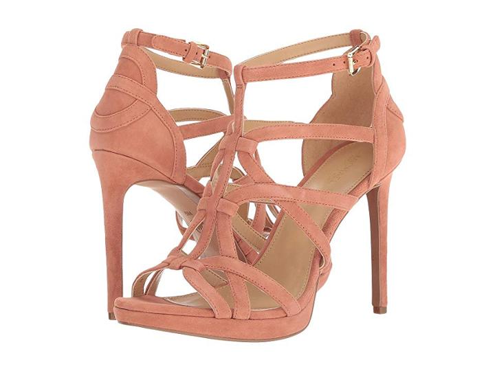 Michael Michael Kors Sandra Platform (terra Kid Suede) High Heels