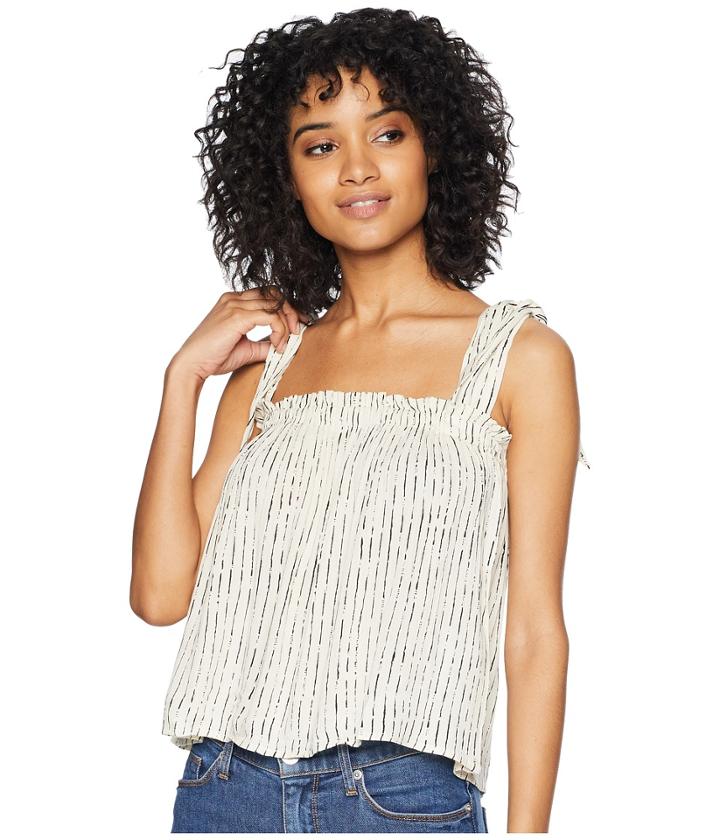 Billabong No Worries Woven Top (white Cap) Women's Clothing