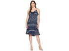 Two By Vince Camuto Ditsy Liberty Ruffled Hem Cami Dress (black Iris) Women's Dress